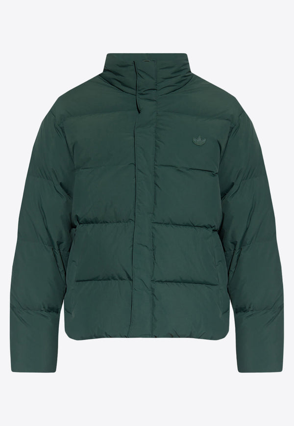 Adidas Originals Logo Patch Down Puffer Jacket Green HL9199 0-MINGRE