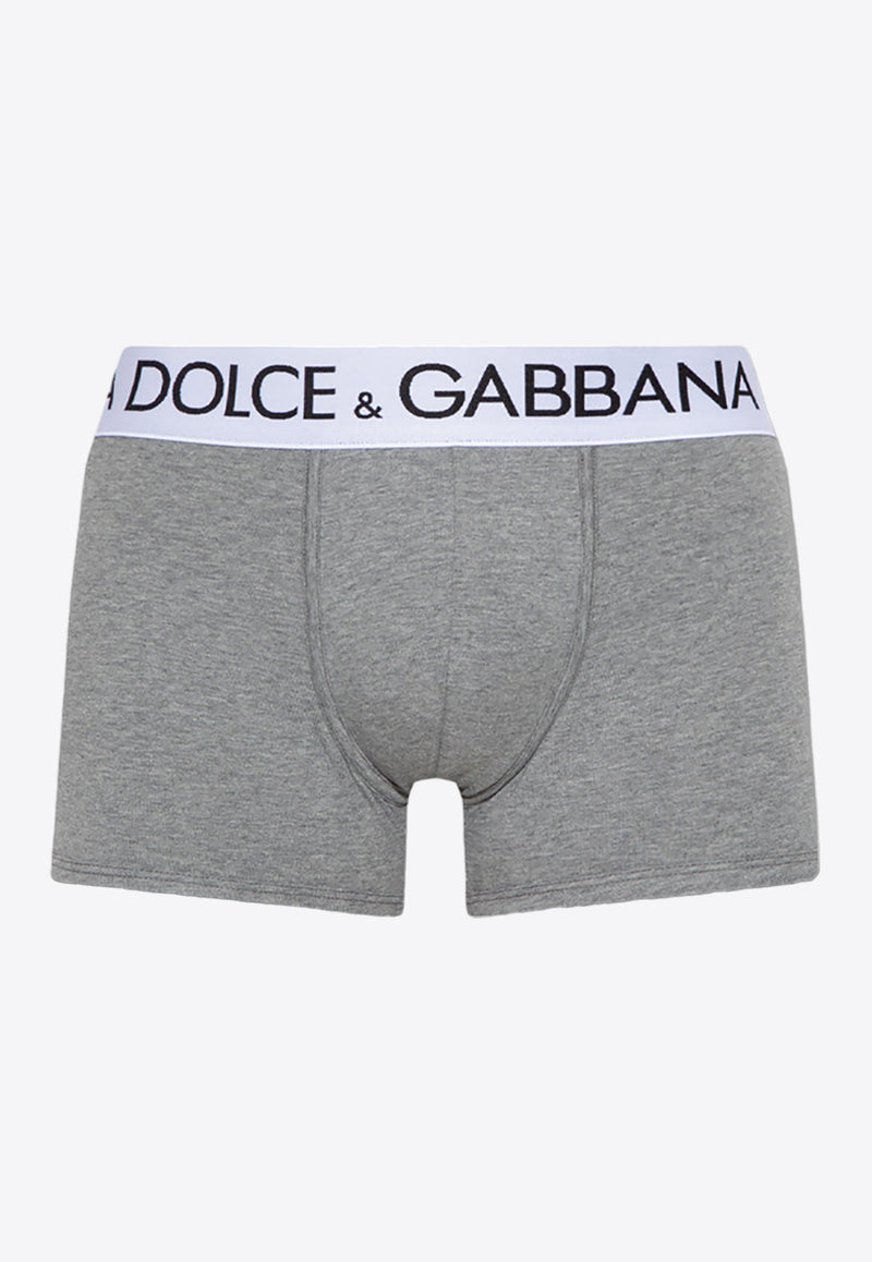 Dolce & Gabbana Logo Waistband Boxers Gray M4B97J OUAIG-S8291