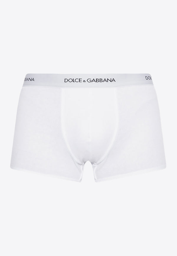 Dolce & Gabbana Logo-Lettering Boxers White M4C13J OUAIJ-W0800