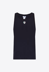 Dolce & Gabbana Crown and Laurel Patch Sleeveless T-shirt Navy M8C10J FUECG-B9680