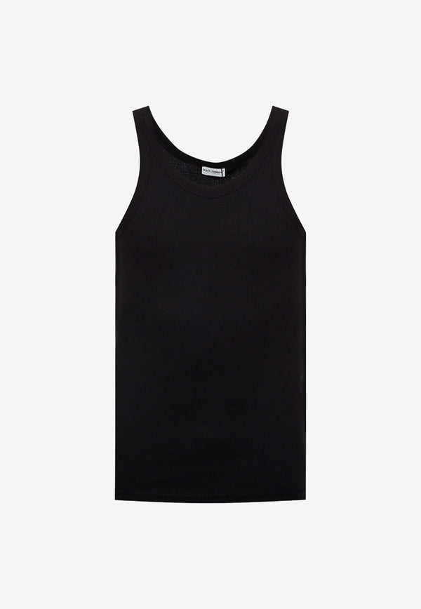 Dolce & Gabbana Sleeveless Ribbed T-shirt Black M8C19J OUAIJ-N0000