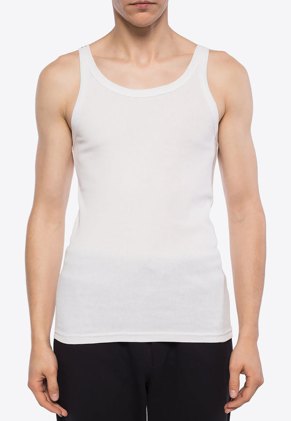 Dolce & Gabbana Sleeveless Ribbed T-shirt White M8C19J OUAIJ-W0800