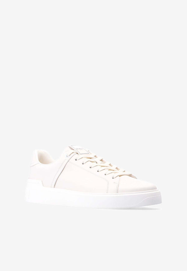Balmain B-Court Low-Top Leather Sneakers White WM0VI244 LSMM-0FA