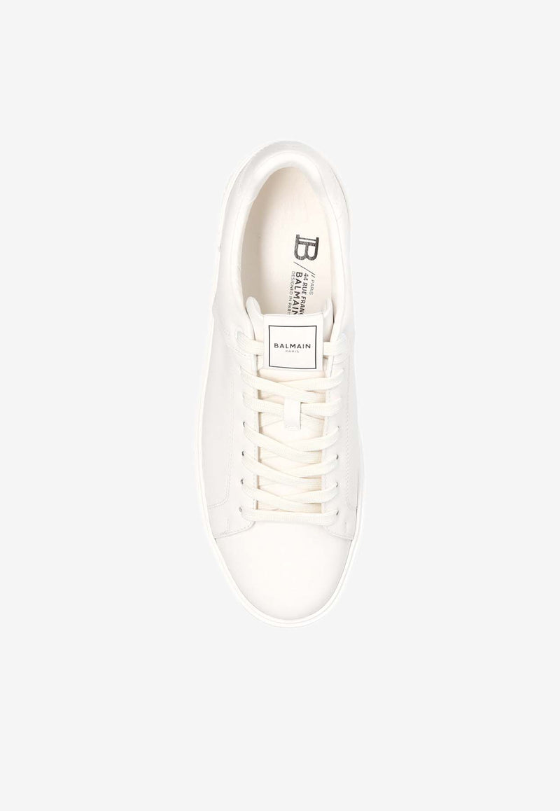 Balmain B-Court Low-Top Leather Sneakers White WM0VI244 LSMM-0FA