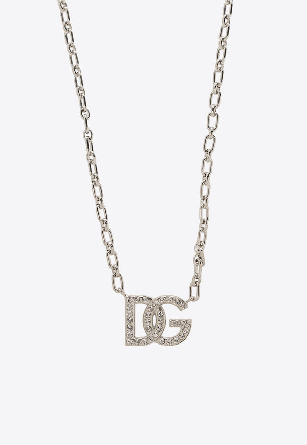 Dolce & Gabbana DG Logo Chain Necklace Silver WNP1L4 W1111-87655