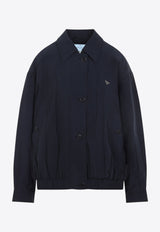 Logo Plaque Silk Jacket