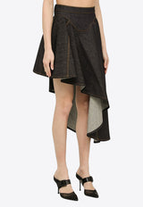 Alexander McQueen Asymmetrical Draped Skirt 744148QMACD/M_ALEXQ-4158