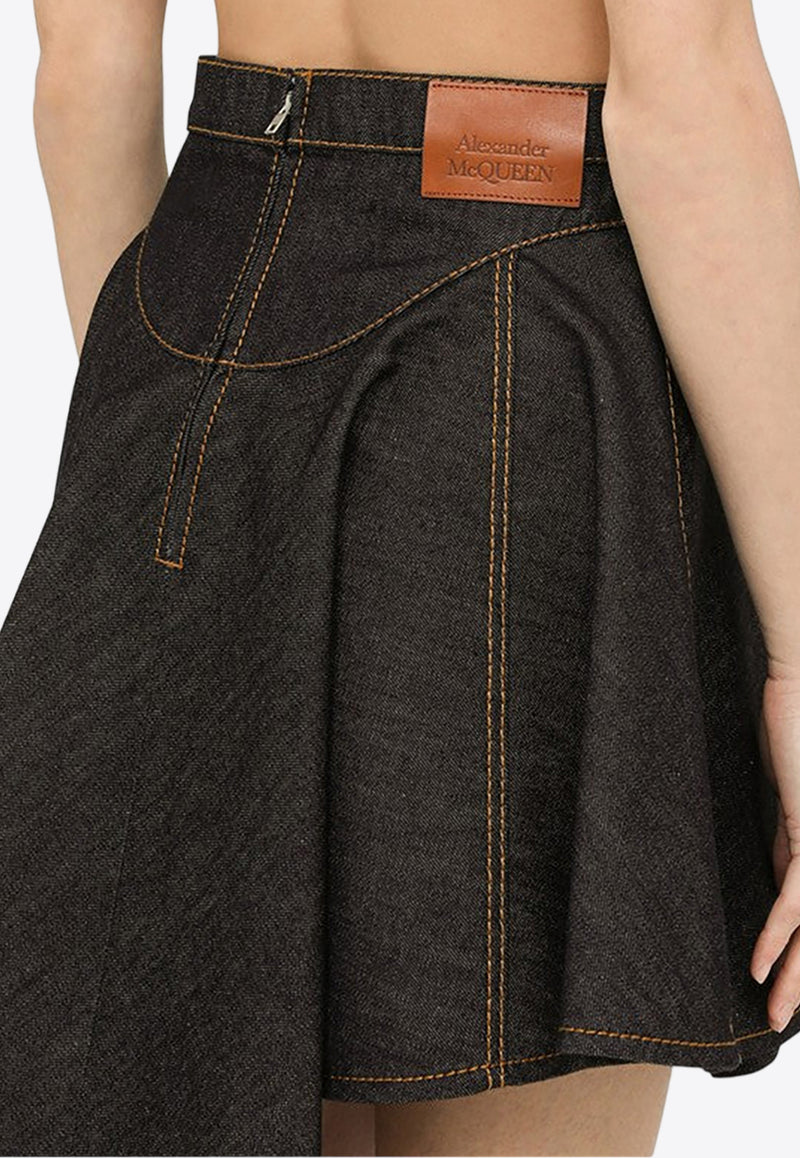 Alexander McQueen Asymmetrical Draped Skirt 744148QMACD/M_ALEXQ-4158