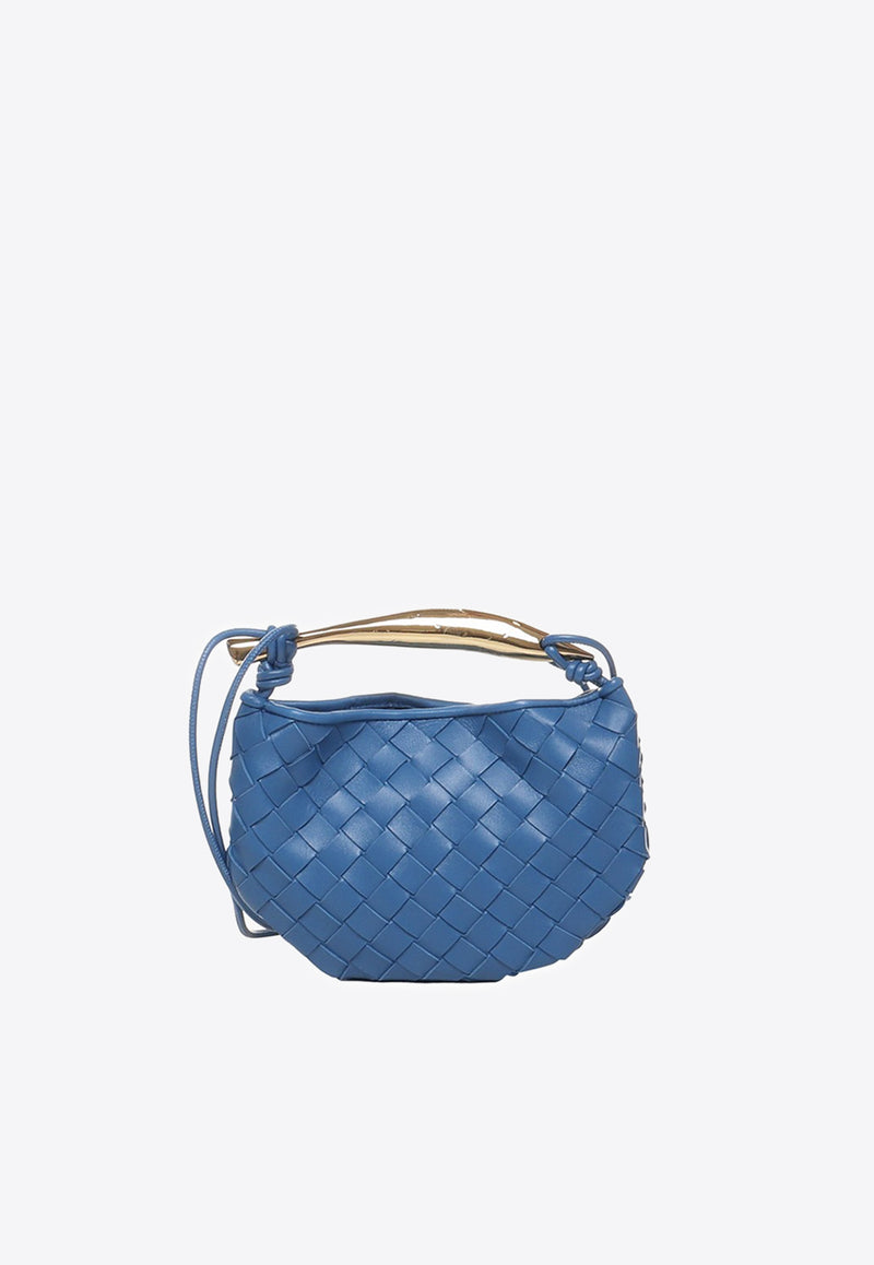 Bottega Veneta Mini Sardine Top Handle Bag in Intrecciato Leather 744267VCPP1 4425 Deep Pacific