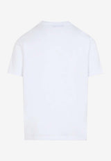 Lanvin Crewneck T-shirts with Embroidered-Logo White
