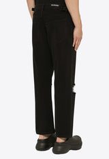 Balenciaga Straight-Leg Ripped Jeans Black 745149TNW11/N_BALEN-1700