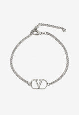 Valentino VLogo Chain Bronze Bracelet Palladium