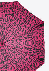 Versace All-Over Logo Print Umbrella Pink 66019920