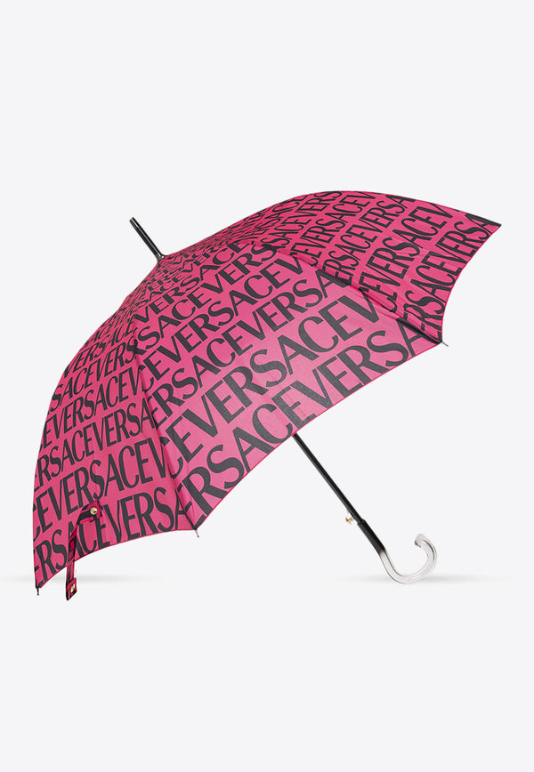 Versace All-Over Logo Print Umbrella Pink 66019920