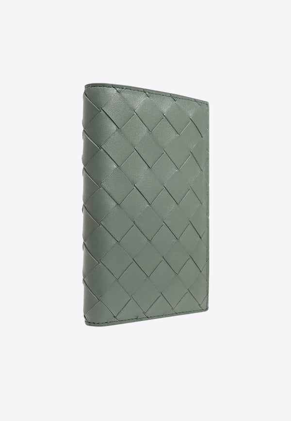 Bottega Veneta Medium Bi-Fold Intrecciato Wallet 749940VCPP2 3198 Aloe