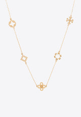 Tory Burch Kira Clover Charm Necklace Gold 153710 0-720