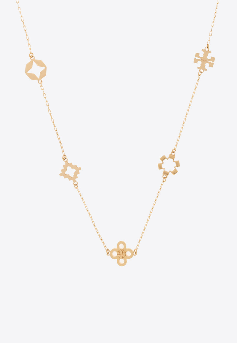 Tory Burch Kira Clover Charm Necklace Gold 153710 0-720