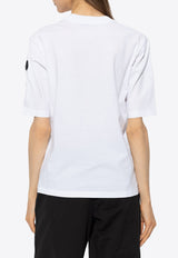 Moncler Logo Print Crewneck T-shirt White I20938C00003 89A17-001