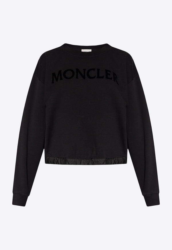 Moncler Logo-Embroidery Crewneck Sweatshirt Black I20938G00037 899U5-999