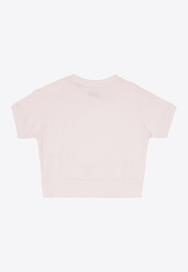 Burberry Kids Baby Girls Printed Crewneck T-shirt Pink 8072762 A2889-ALABASTER PINK