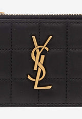 Saint Laurent Cassandre Quilted Leather Zipped Cardholder 743107 AABVP-1000