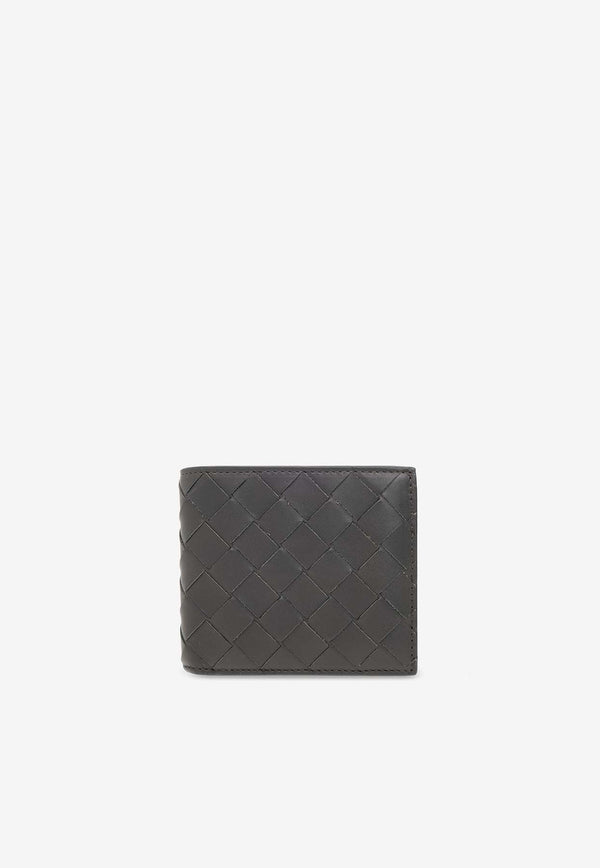 Bottega Veneta Bi-Fold Intrecciato Leather Wallet Dark Green 743211 VCPQ6-1878