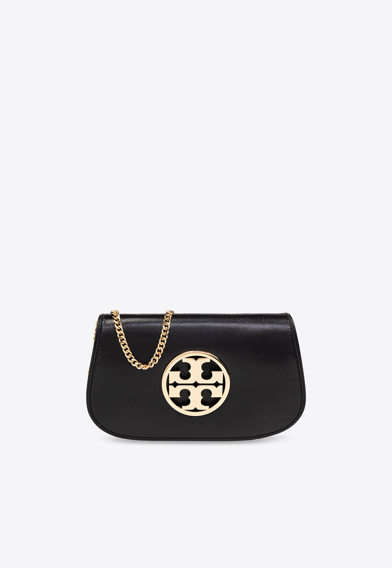 Tory Burch Reva Nappa Leather Shoulder Bag Black 152250 0-001