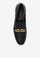 Tory Burch Jessa Horse-Head Leather Loafers Black 152718 0-006