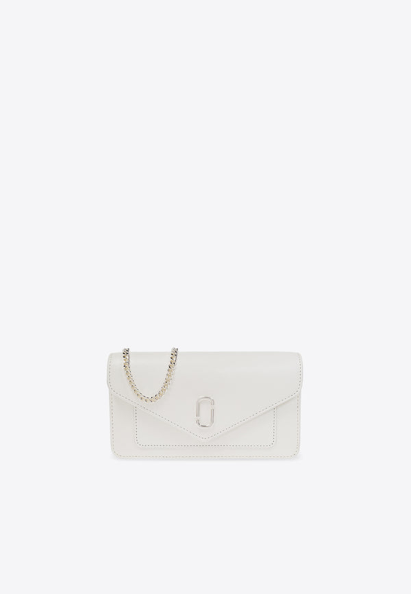 Marc Jacobs The Longshot Leather Chain Clutch White 2F3SMN053S07 0-100