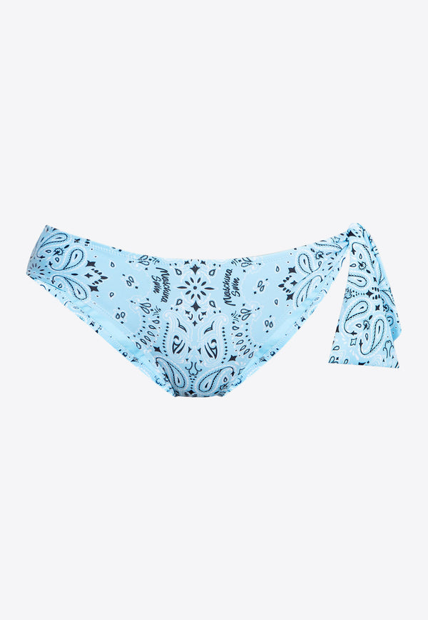 Moschino Bandana-Print Bikini Bottom Blue 231V2 A5944 4902-1305