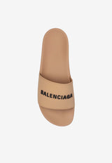 Balenciaga 3D Logo Pool Slides 565826 W1S80-9710