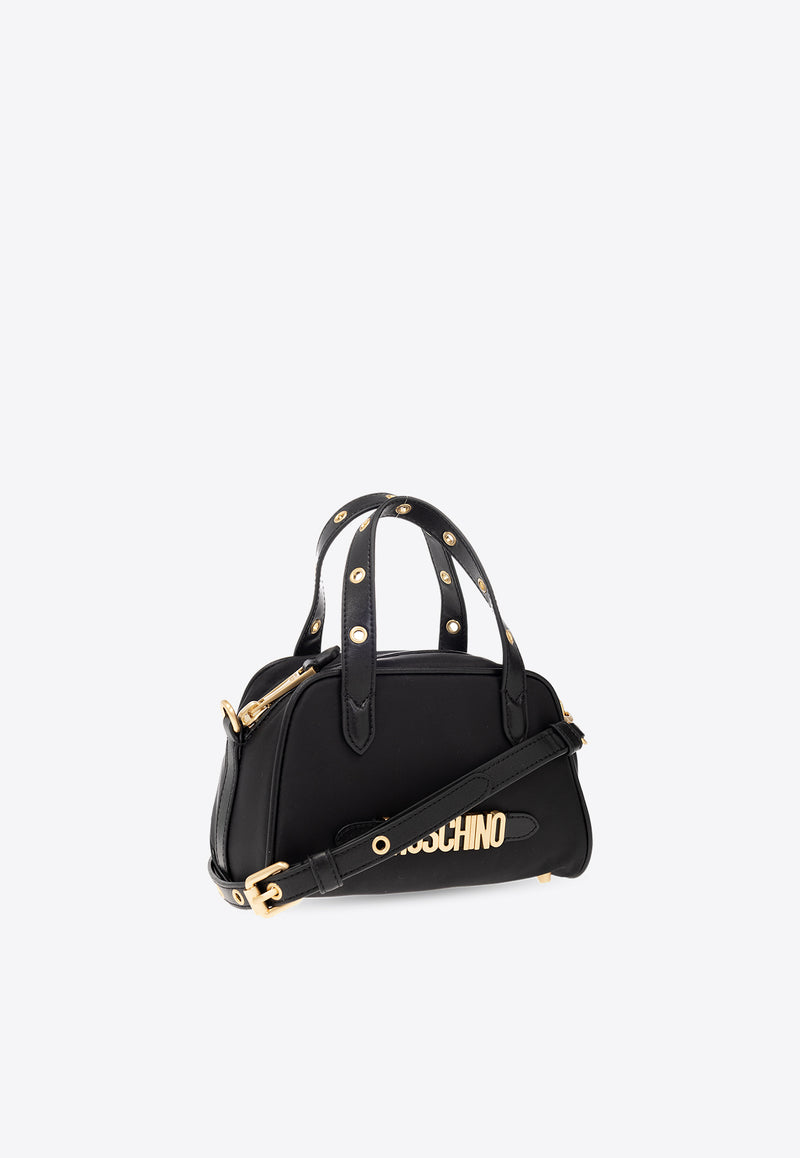 Moschino Logo Lettering Shoulder Bag Black 2327 B7431 8202-1555