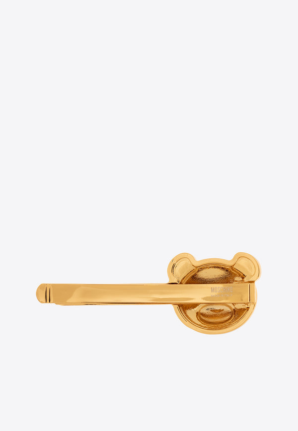 Moschino Logo-Engraved Teddy Bear Clip Gold 23271 A9107 8403-0606