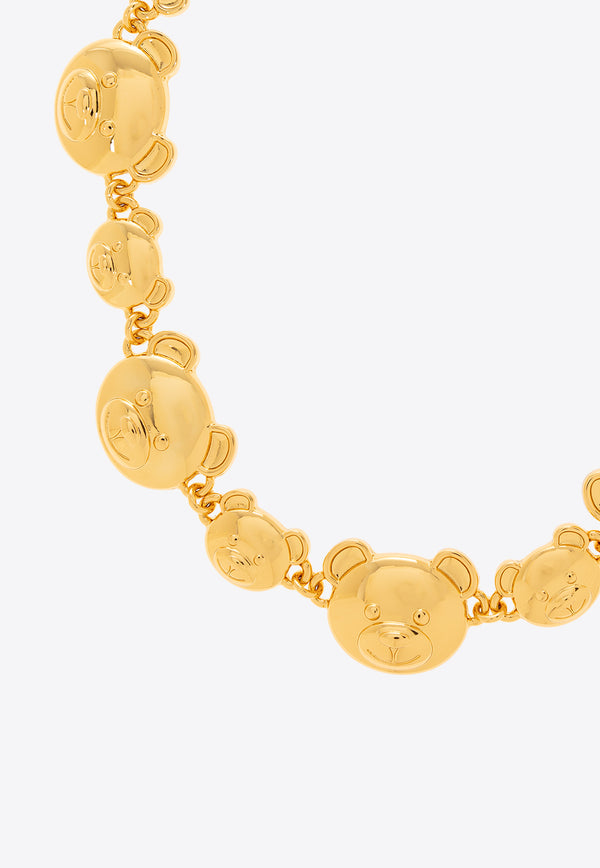 Moschino Teddy Bear Head Necklace Gold 23271 A9110 8401-0606
