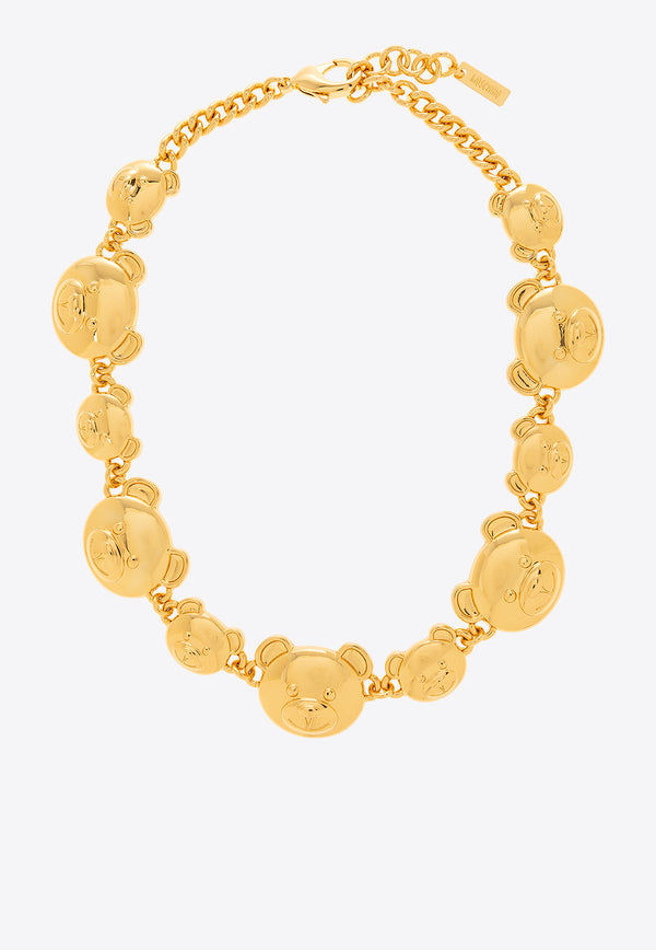 Moschino Teddy Bear Head Necklace Gold 23271 A9110 8401-0606