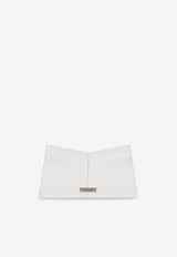 Marc Jacobs The St. Marc Convertible Leather Clutch Bag White 2P3HCL002H01 0-100