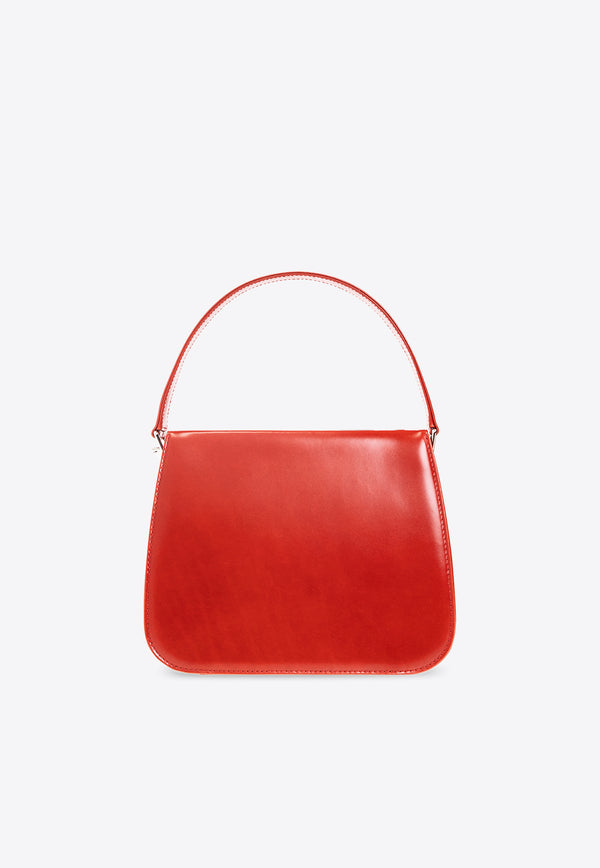 Salvatore Ferragamo Small New Frame Leather Handbag 215485 NEW FRAME S 766722-FLAME RED