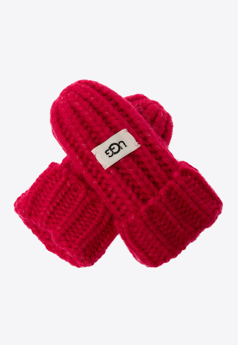 UGG Kids Babies Knit Beanie and Mittens Gift Set Pink 22726 0-CRS