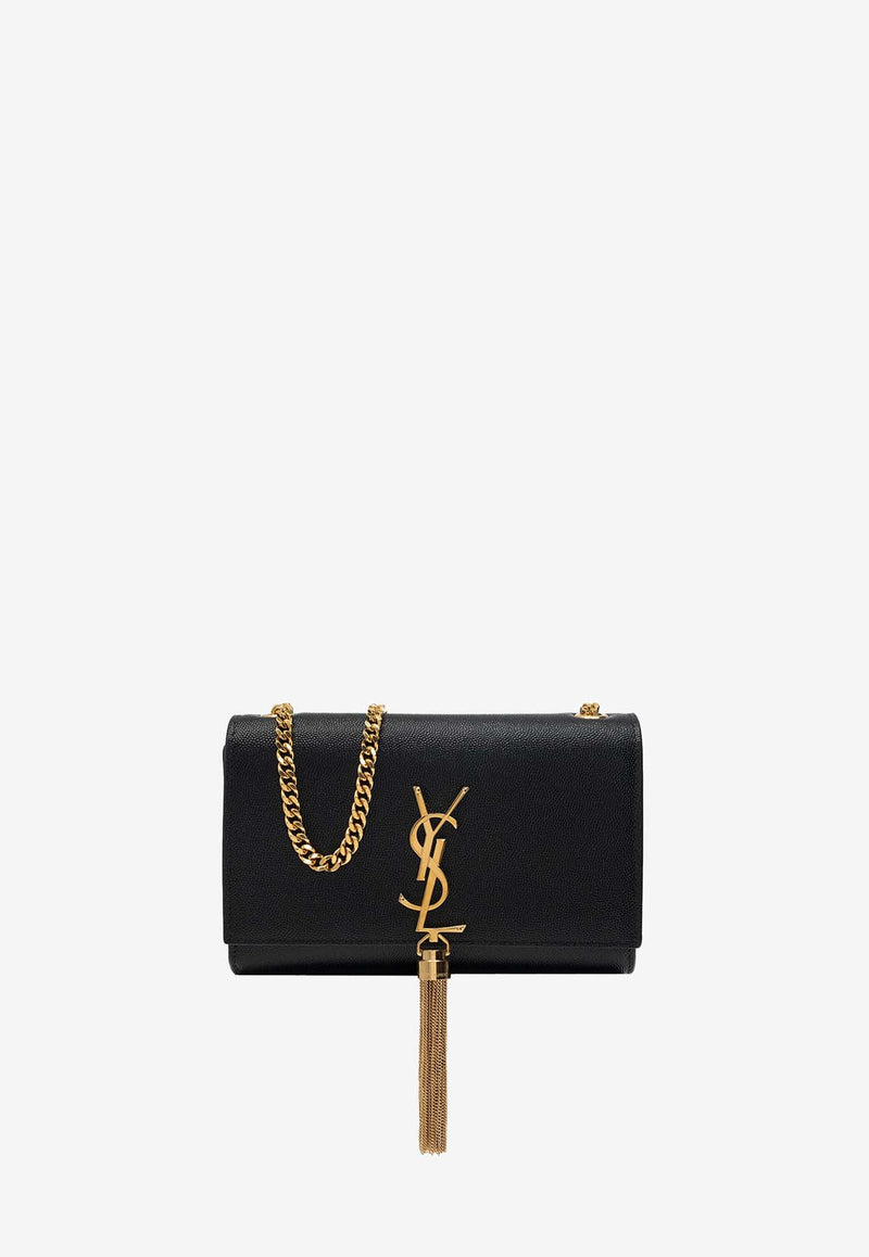 Saint Laurent Small Kate Shoulder Bag with Chain Tassel Black 474366 BOW0J-1000