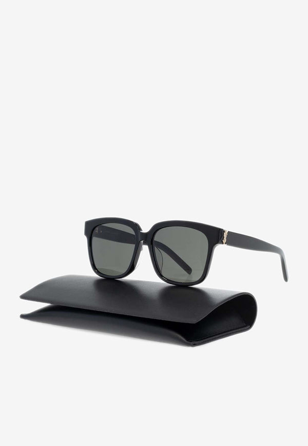 Saint Laurent Monogram Square Sunglasses Gray 543514 Y9901-1002