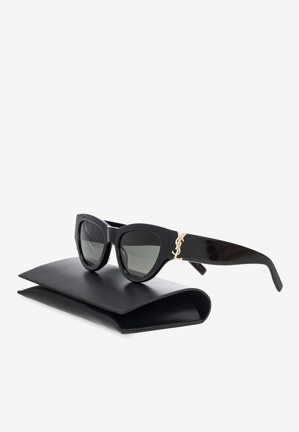 Saint Laurent Monogram Cat-Eye Sunglasses Gray 671762 Y9901-1000