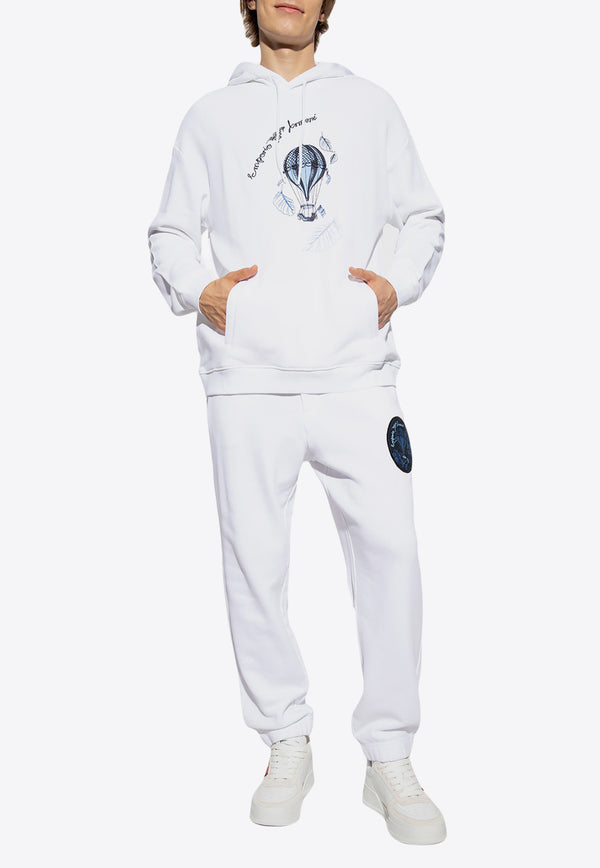 Emporio Armani Embroidery Hooded Sweatshirt White 6R1M8P 1J7DZ-0111