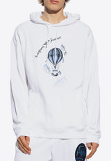 Emporio Armani Embroidery Hooded Sweatshirt White 6R1M8P 1J7DZ-0111