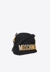 Moschino Logo Lettering Quilted Nylon Crossbody Bag Black 72022290