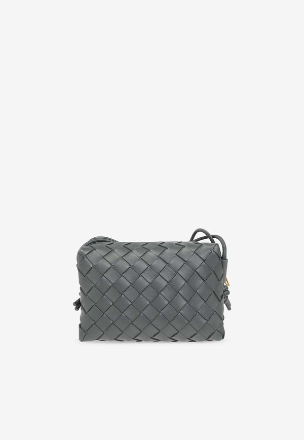 Bottega Veneta Mini Loop Leather Crossbody Bag Slate 723547 V1G11-1615
