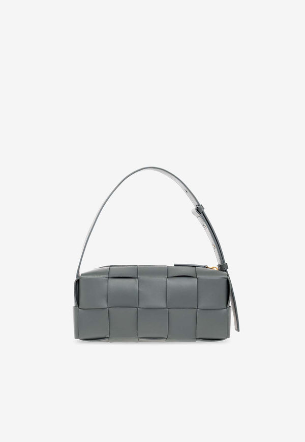 Bottega Veneta Small Brick Cassette Leather Shoulder Bag Slate 729166 VMAY1-1615