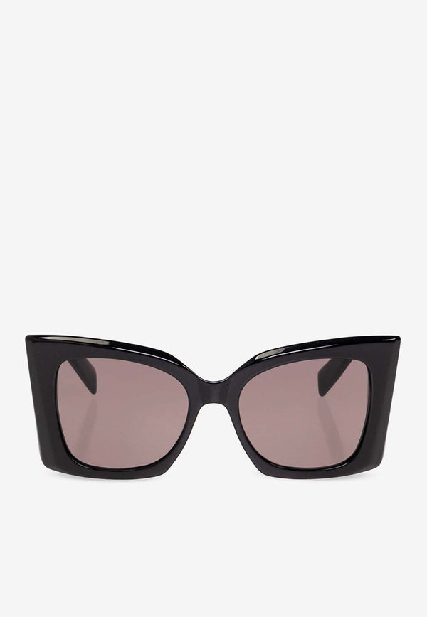 Saint Laurent Blaze Oversized Cat-Eye Sunglasses Gray 736461 Y9956-1000