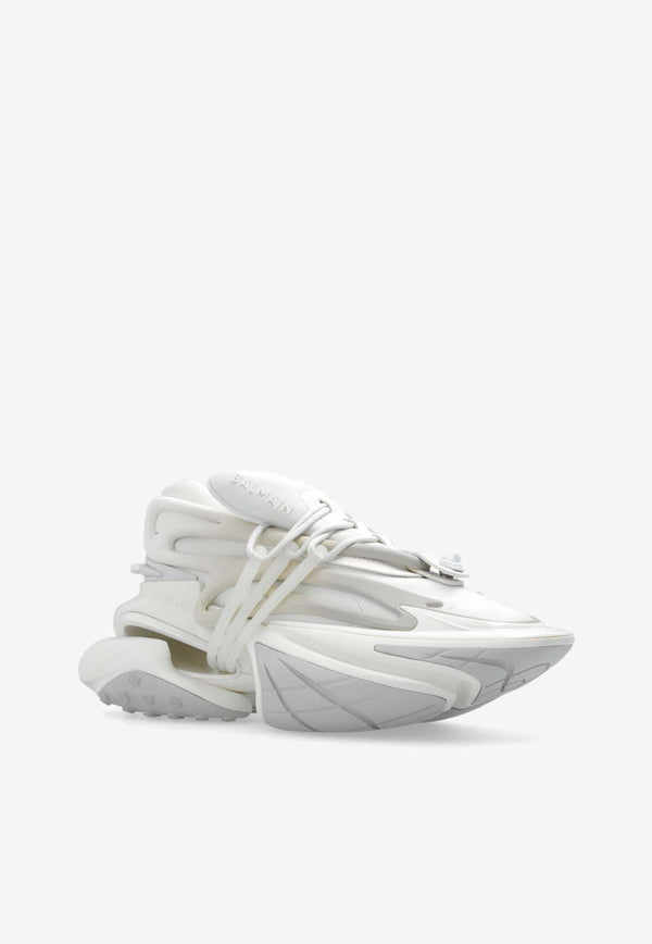 Balmain Unicorn Neoprene and Leather Sneakers White AN0VF724 KNLR-0FA
