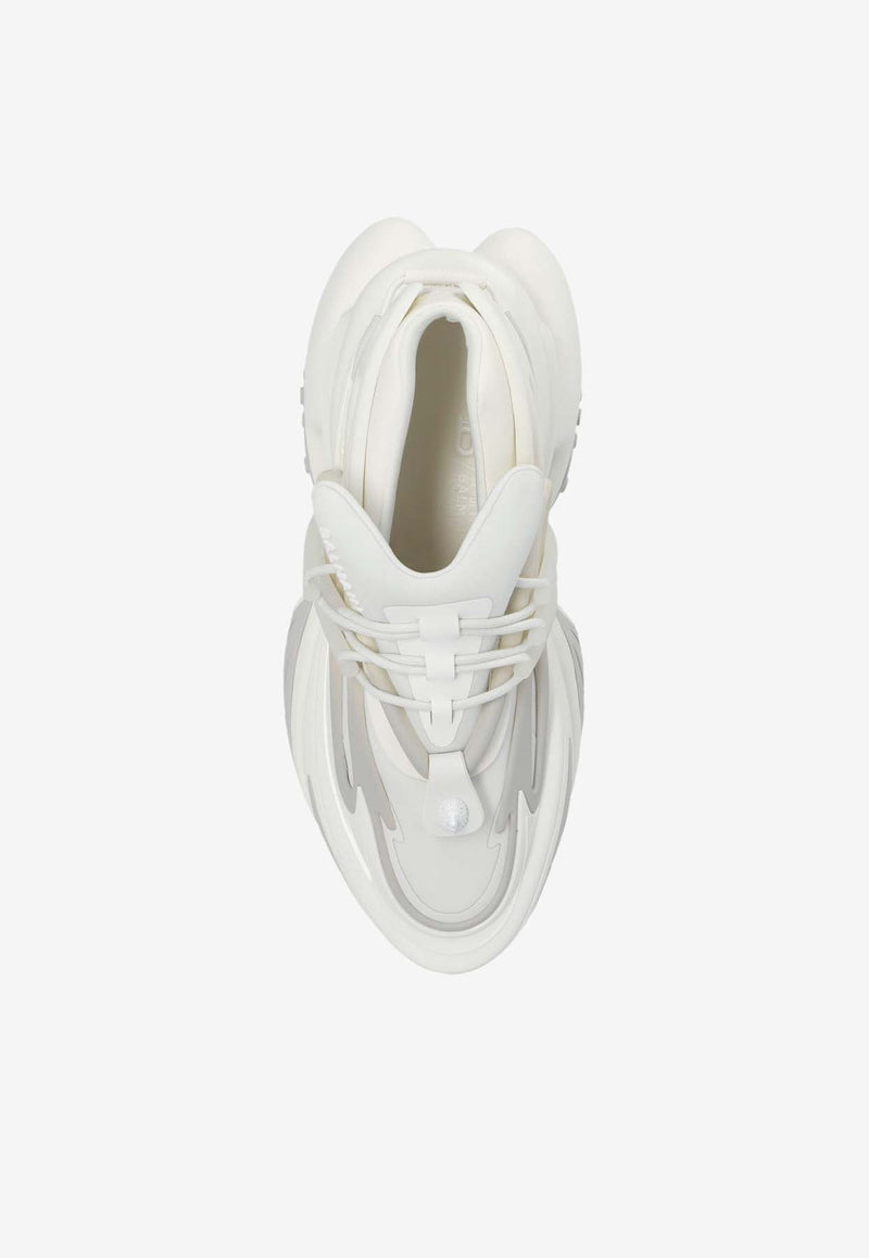 Balmain Unicorn Neoprene and Leather Sneakers White AN0VF724 KNLR-0FA