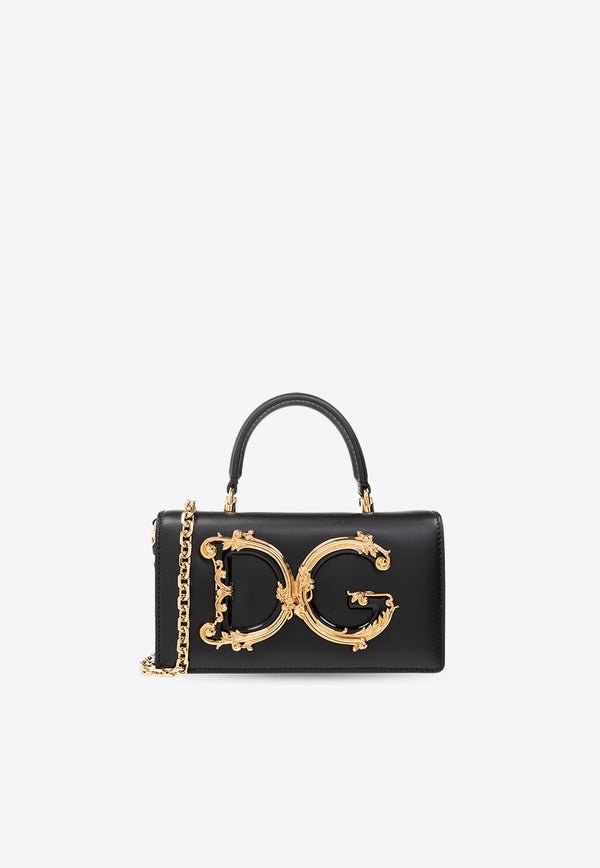 Dolce & Gabbana Mini DG Girls Leather Top Handle Bag BI3278 AQ507-80999